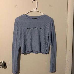 Blue long sleeve (size L)
